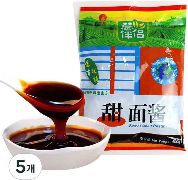 (배터짐) 총반려 첨면장 충반뤼 탠맨장 중국요리, 400g, 5개 - 쿠팡