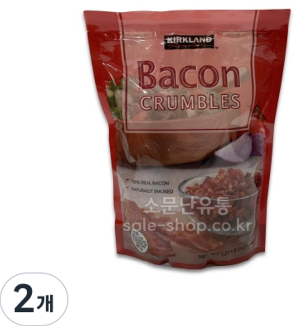 커클랜드 베이컨 크럼블스 토핑용베이컨, 567g, 2개
