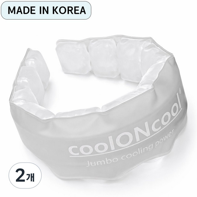 국내제작 아이스 점보 넥쿨러 와이드 쿨링 넥밴드 COC-NECK-J1, 화이트, 2개