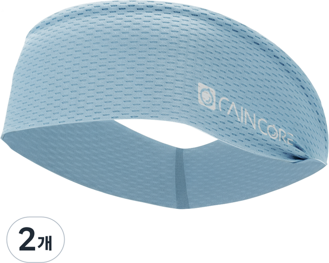 레인코어 메쉬 스포츠 헤어밴드 5가지 컬러 (국내생산) 프리미엄 쿨링 남성 여성 헤드밴드 땀흡수 머리띠 러닝 헬스 등산 축구 테니스, SKYBLUE, 2개