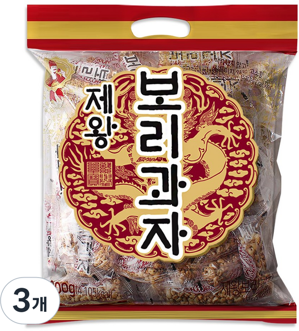 제왕 보리과자, 800g, 3개