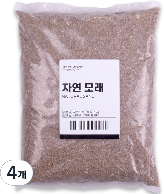 관상어용 자연 모래 1kg, 자연색, 4개