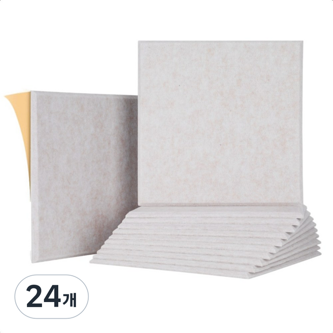 접착식 인테리어 9T 방음판 흡음재 30cm 30cm, 24개, 베이지