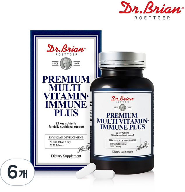 닥터브라이언 칼마디 멀티비타민 미네랄 올인원 종합 영양제, 6개, 90정