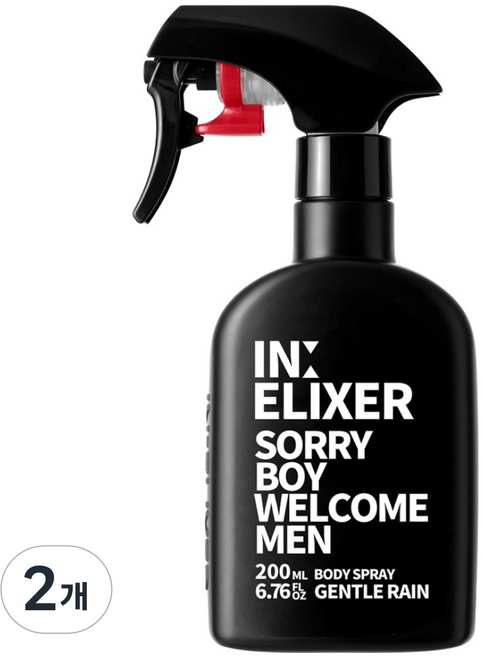 이넬릭서 바디스프레이 남자향수 젠틀레인향, 2개, 200ml