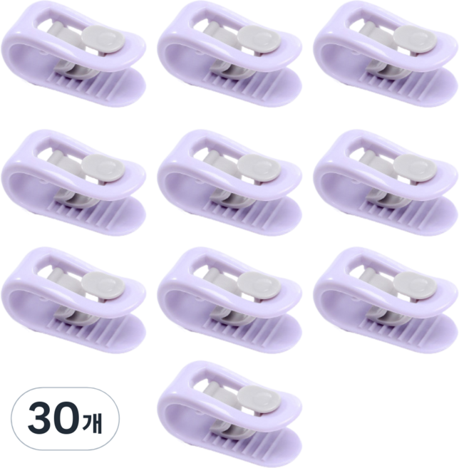 멜팅마켓 침대 이불 고정 클립 집게, 30개, 퍼플