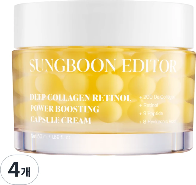 성분에디터 딥콜라겐 레티날 노른자 고영양 캡슐 크림, 4개, 50ml - 쿠팡