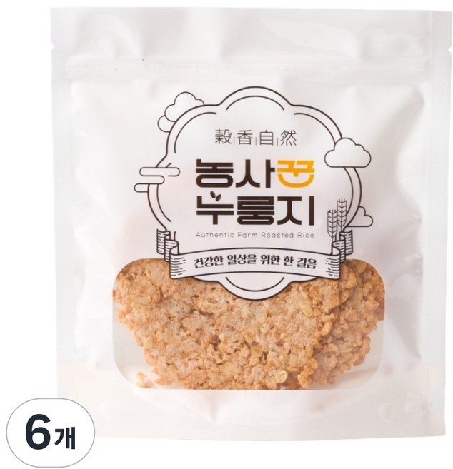 농사꾼 현미 귀리 누룽지 과자 오트밀 간식, 100g, 6개