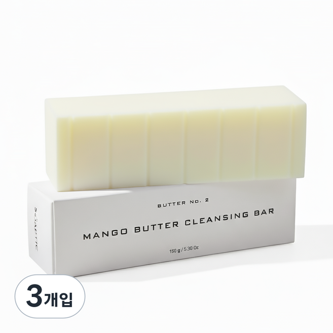 솝틱 망고버터 호호바 클렌징바 비누 올인원, 3개입, 150g