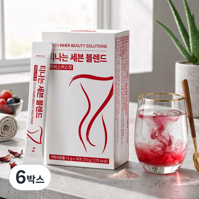 티나는 세븐 블렌드 히비스커스차 루틴차, 6박스, 14개입, 5g