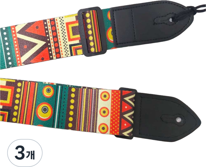 컬러 기타스트랩 기타멜빵 모든기타용 어깨끈 6가지 타입 중 택1, 3개