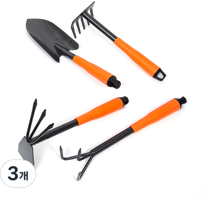 가드닝 텃밭꾸미기 원예용품 / 원예도구 가드닝 텃밭 분갈이 양면호미 호미 오발갈퀴 갈퀴 갈고리 꽃삽 모종삽 주말농장 농촌체험 갯벌체험 해루질, 3개