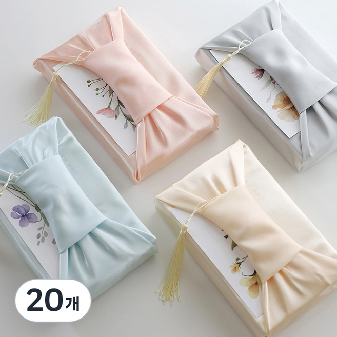 정선당 호두정과 꿀 호두강정 답례품 고급 보자기포장 선물세트 감사카드포함, 20개, 보자기색상혼합