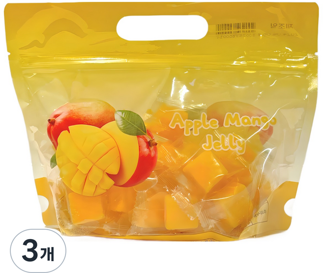 제주황제망고가 만든 애플망고젤리, 3개, 300g