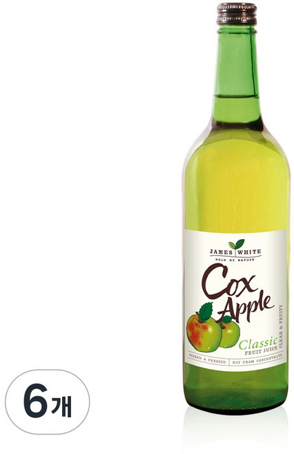 [아스트라 독점] 영국직수입 클래식 애플주스 Cox Apple 상큼한맛!!! (소비기한 2028-01-31), 6개, 750ml