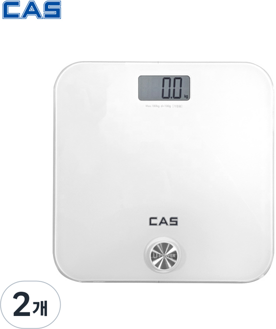카스 건전지 필요없는 가정용 무전원 디지털 체중계, 2개, 화이트, X30