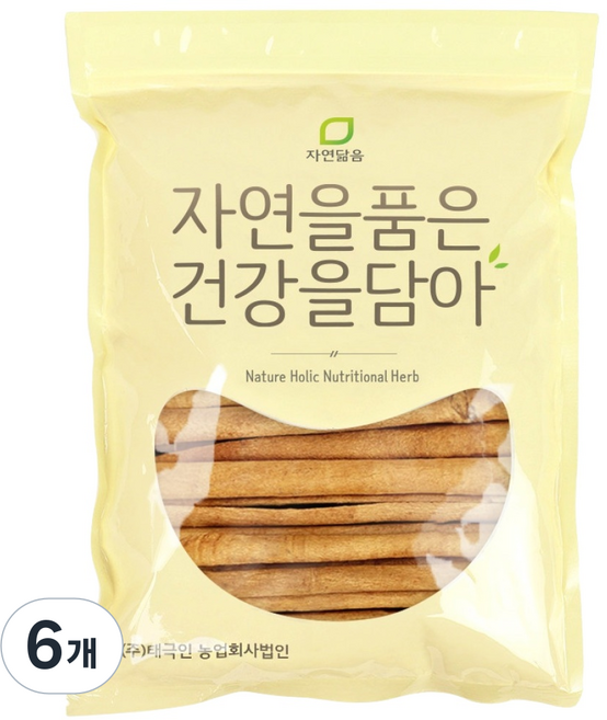 자연닮음 2차 선별된 시나몬스틱 1kg 통계피 스틱 막대 뱅쇼 계피 차, 6개, 1개입