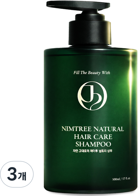 J2 두피케어 특허성분 청소년 약산성 비듬 샴푸, 500ml, 3개