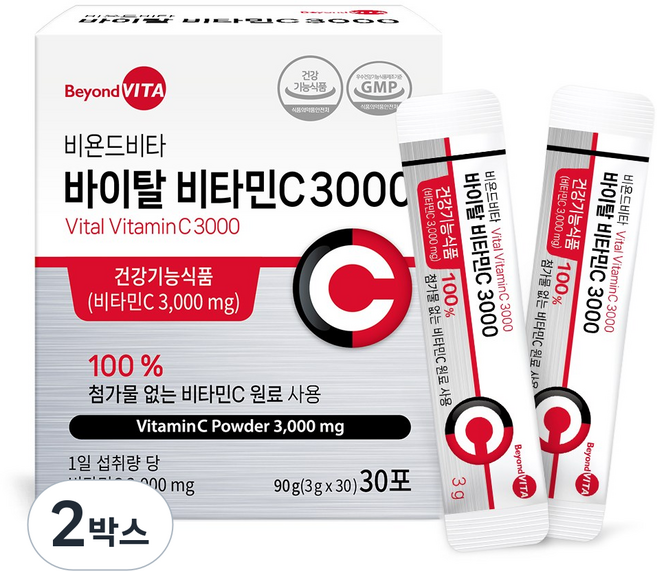 비욘드비타 바이탈 비타민C 3000 30포, 2박스, 30회분