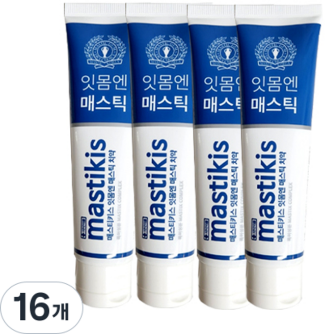 매스티키스 골드 잇몸엔 치약 항균 99.9% 충치균 치주균, 120g, 16개