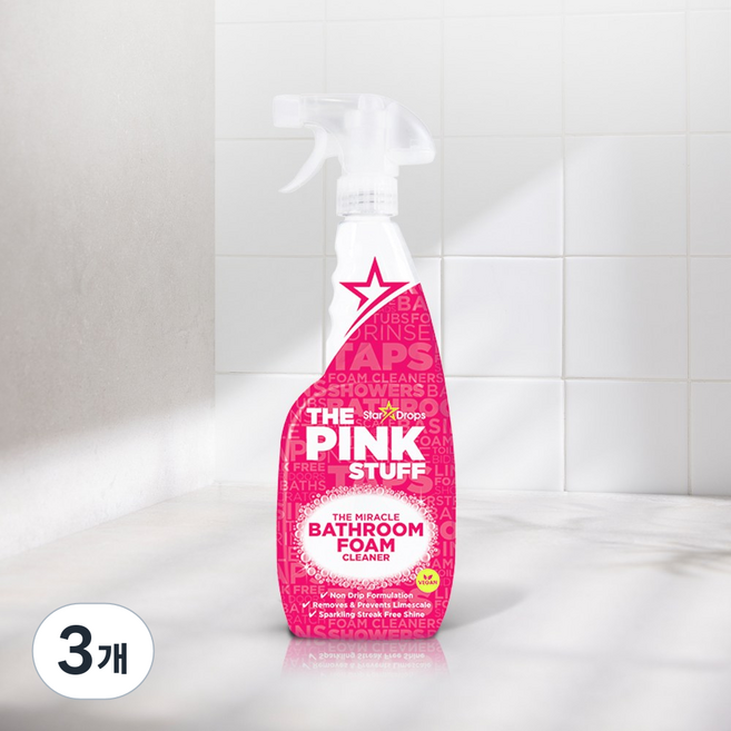 핑크스터프 미라클 배스룸 폼 클리너, 750ml, 3개