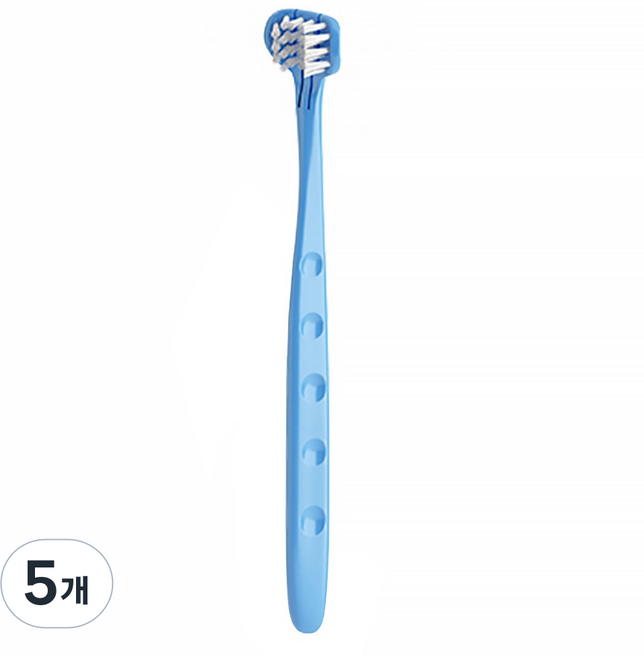 엠디비 3D 혀클리너 겸용 유아 칫솔, 블루, 5개, 1개입