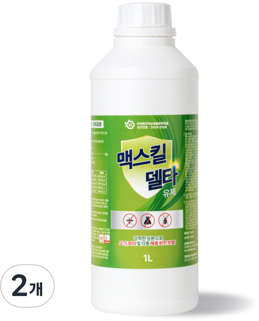 맥스킬델타 정화조 모기 유충 살충제 파리 빈대 살충제, 2개, 1개입