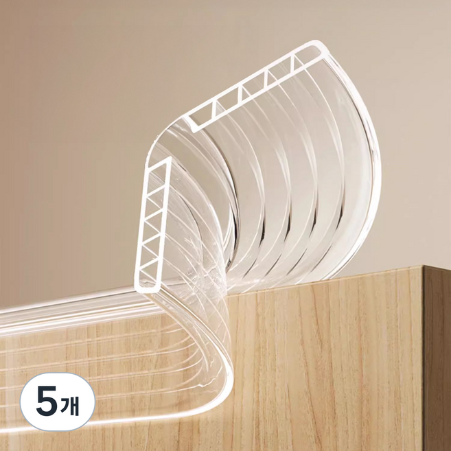 [비비앤비비] 에어쿠션 모서리보호대 충격방지 가족 안전용품 2m, 5개, 투명