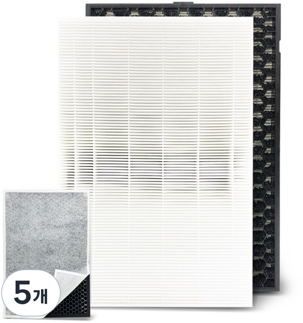 삼성 공기청정기 필터 CFX-D100 블루스카이5000 호환 교체용, 5개, CFX-D100D 최고급형 세트