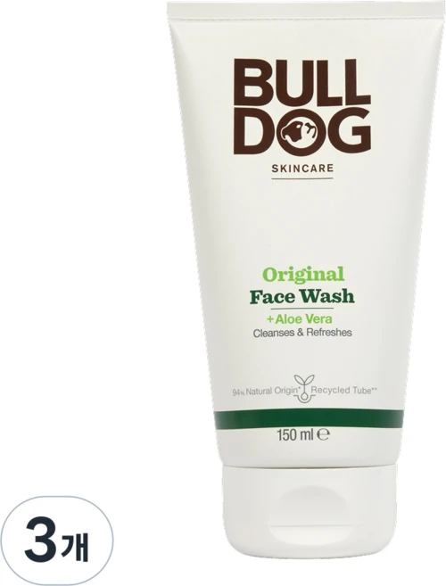 [불독] 오리지널 페이스워시 (저자극 알로에 남자 클렌징폼), 150ml, 3개 - 쿠팡