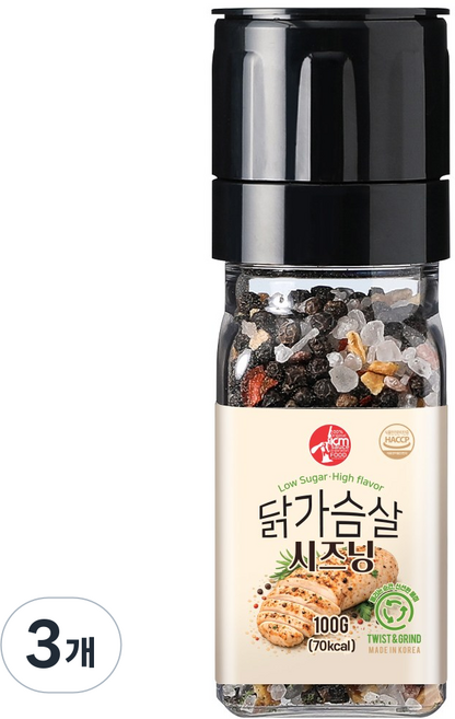 아이엠소스 닭가슴살시즈닝, 3개, 100g