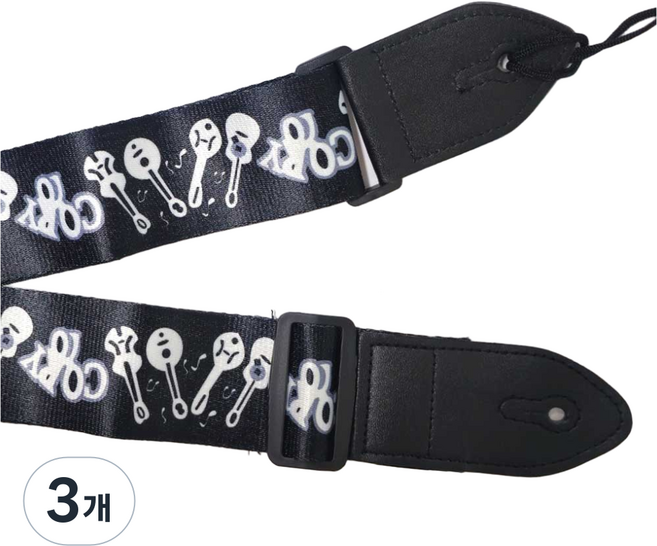 컬러 기타스트랩 기타멜빵 모든기타용 어깨끈 6가지 타입 중 택1, 3개