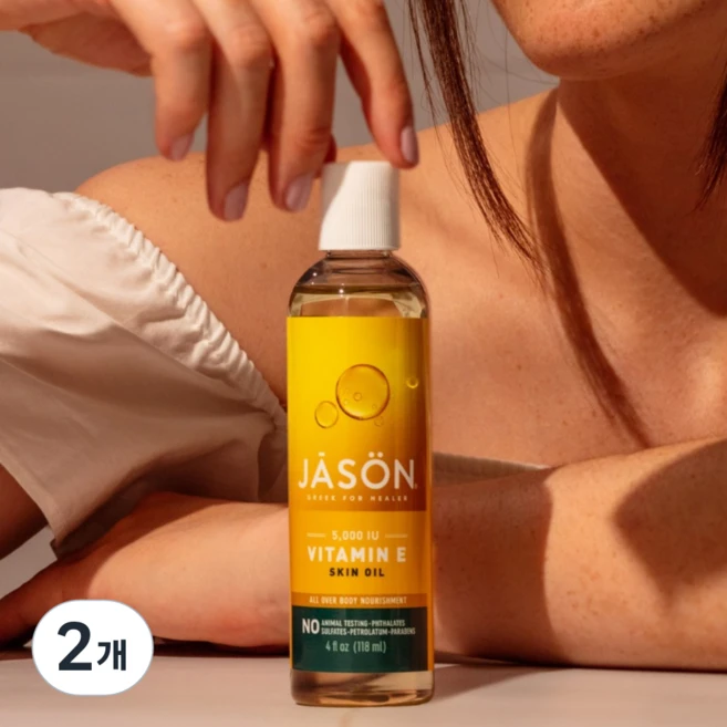 1+1 제이슨(JASON) 5000 IU 비타민E오일 페이스오일 2개, 118ml - 쿠팡