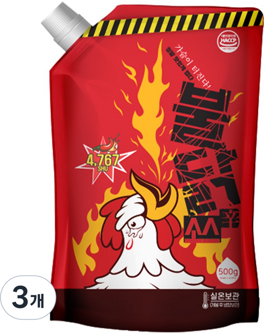 아이엠소스 불닭소스 핵매운, 500g, 3개