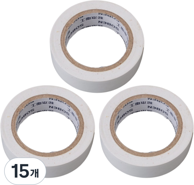 뉴립 흰색 절연테이프, 15개