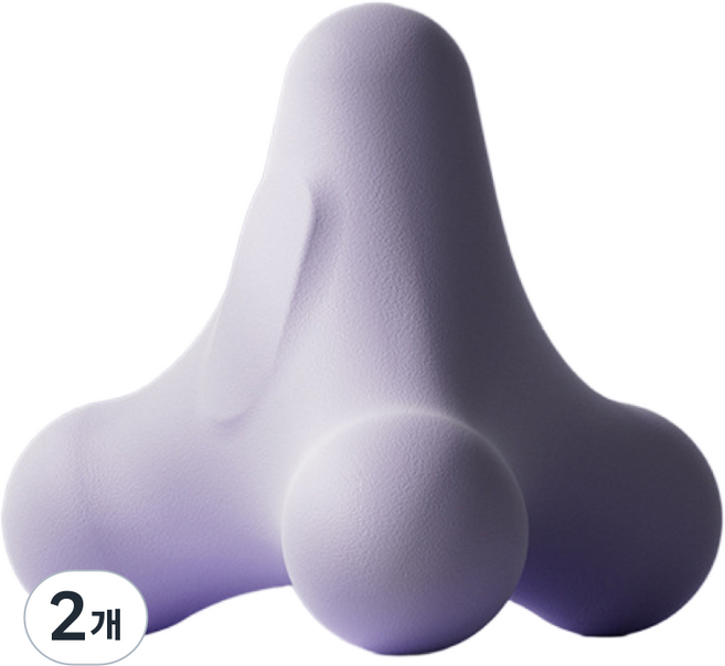 ACDI 다목적 스트레칭 사각 파스텔 마사지볼, 2개, 퍼플