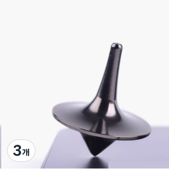 아연합금 인셉션 자이로스코프 토템 무한팽이 (무제한 회전 팽이), 3개, 블랙