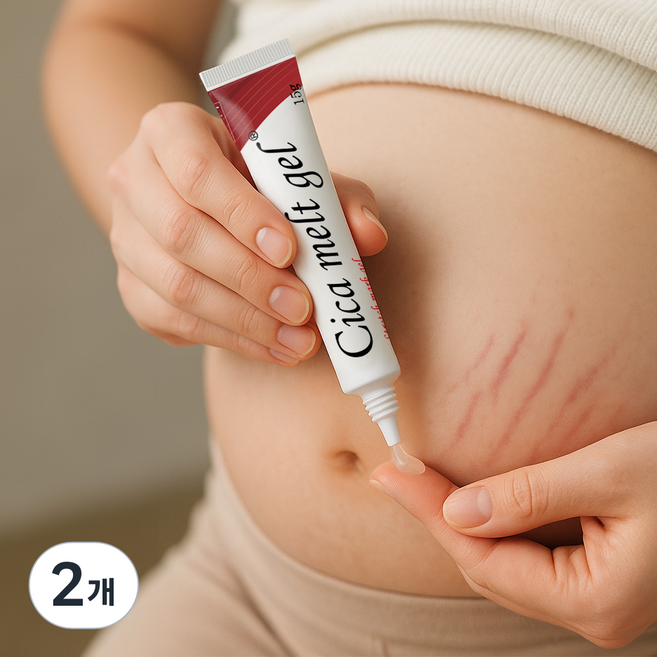 시카멜트겔 붉은 튼살 연고 임산부 출산 흉터 관리 보습 보호 비타민C 튼살크림, 15g, 2개