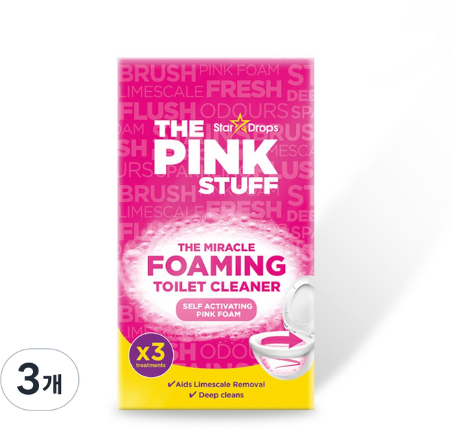 핑크스터프 미라클 포밍 변기세정제 100g x 3입, 300g, 3개