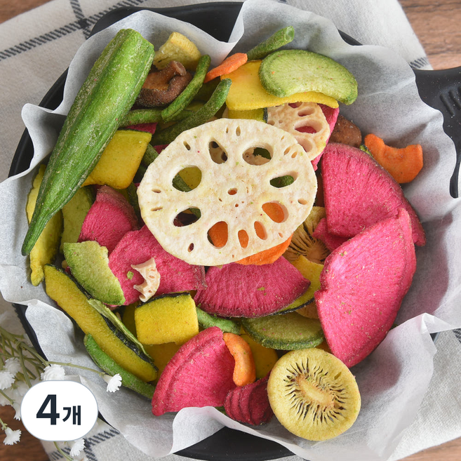 유나건어물 동결건조 말린 야채칩, 4개, 150g