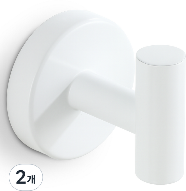 내집클로버 흡착식고리 노바스텐후크 주방 욕실 옷방 다용도 걸이, 2개, 화이트