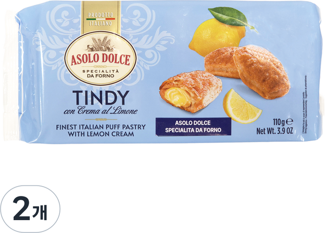 아솔로돌체 틴디 레몬크림, 2개, 110g