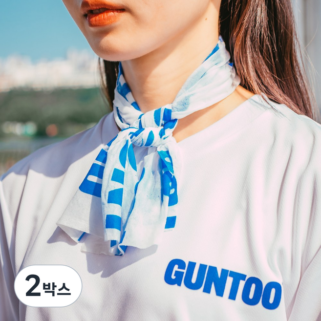 건투 스포츠 쿨링 넥티슈 쿨링시트 넥쿨러, 2박스, 혼합색상