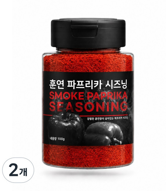 훈연 파프리카 가루 파프리카시즈닝, 2개, 100g