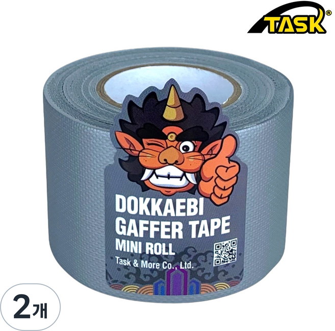 도깨비 수출용(국내산) 개퍼테이프 무광면테이프 미니롤 MATT SILVER 50mmX10m, 2개