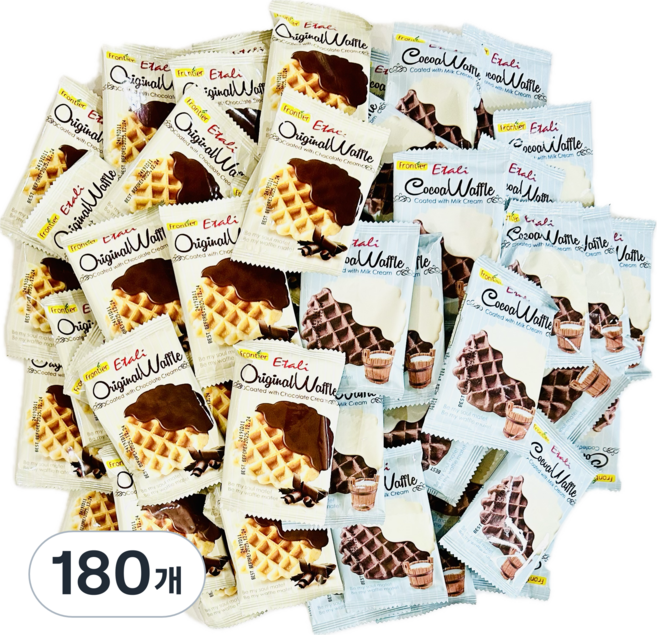 glorystar 소프트 와플 담백하고 바삭한 초코 밀크 와플 쿠키 (맛 랜덤구성), 7g, 180개