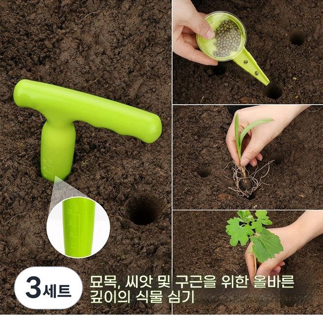 파종 도구 종자 재배 원예용품 꽃 식물 씨앗 정원 식물, 3세트