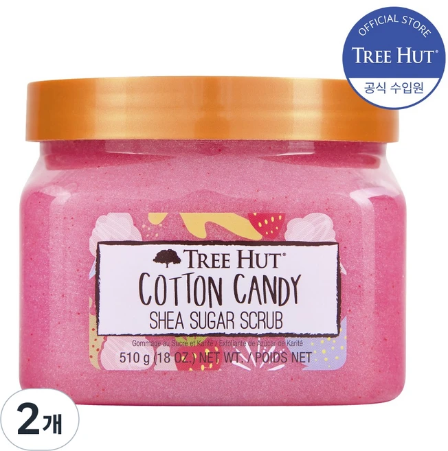 트리헛 시어 슈가 스크럽 코튼캔디향, 510g, 2개 - 쿠팡
