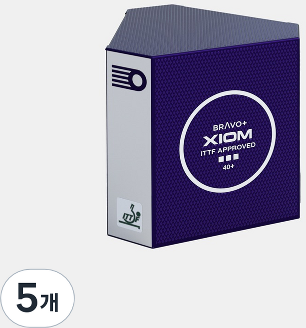 엑시옴 브라보 플러스 ITTF 6입 경기용 시합구 6입 /공인구 /탁구공, 5개, 6개입, 흰색