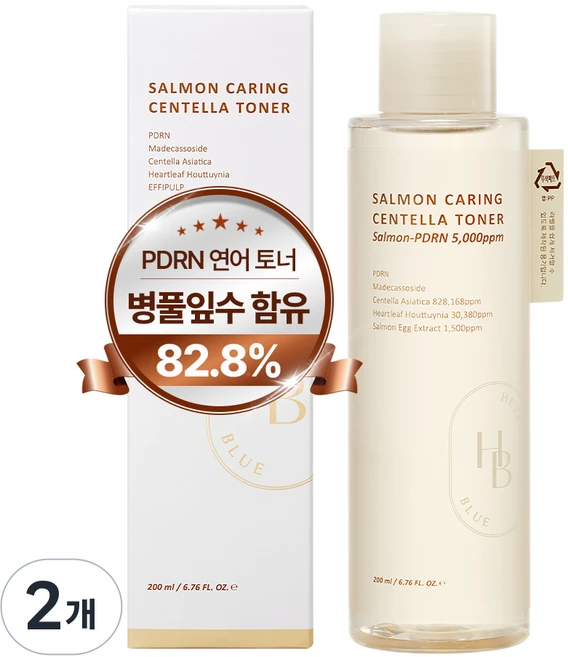 헤브블루 살몬 케어링 센텔라 토너, 2개, 200ml - 쿠팡